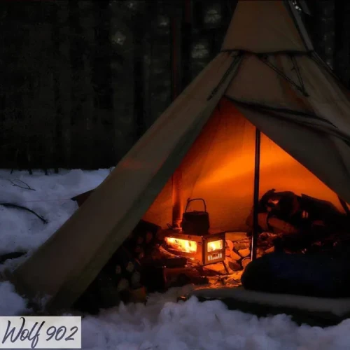 T1 Mini 3 | Fastfold Titanium Zeltkocher für Solo Hot Tent Camping | POMOLIE