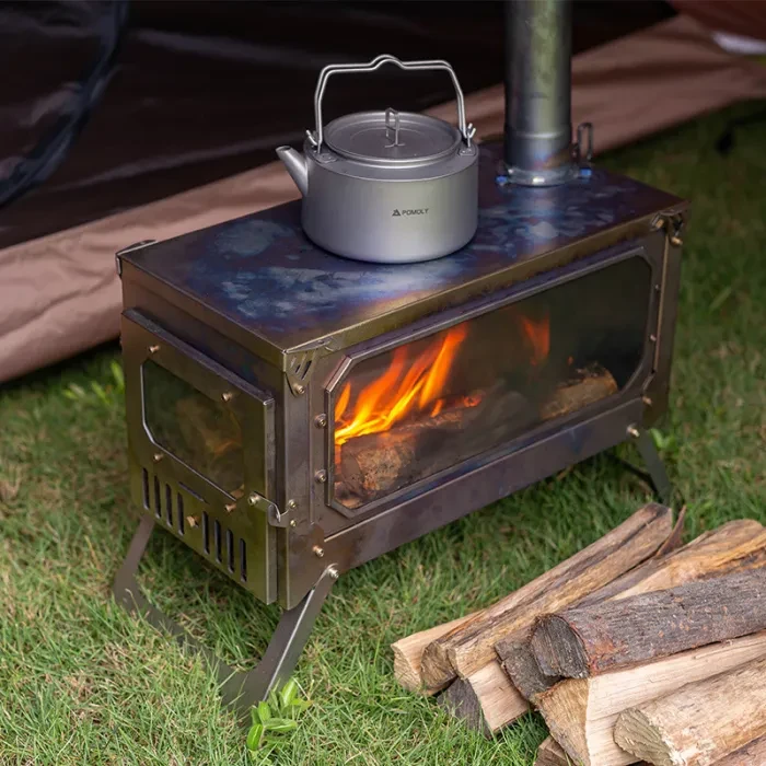 T-Brick Ultra | Tragbarer Titan-Holzofen | Camping Zeltofen für 3-6P | POMOLY  Neue Serie