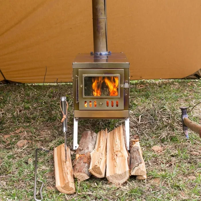 TIMBER Lite | Ultraleichter Titan-Zeltofen für heißes Zelt und Camping | POMOLY