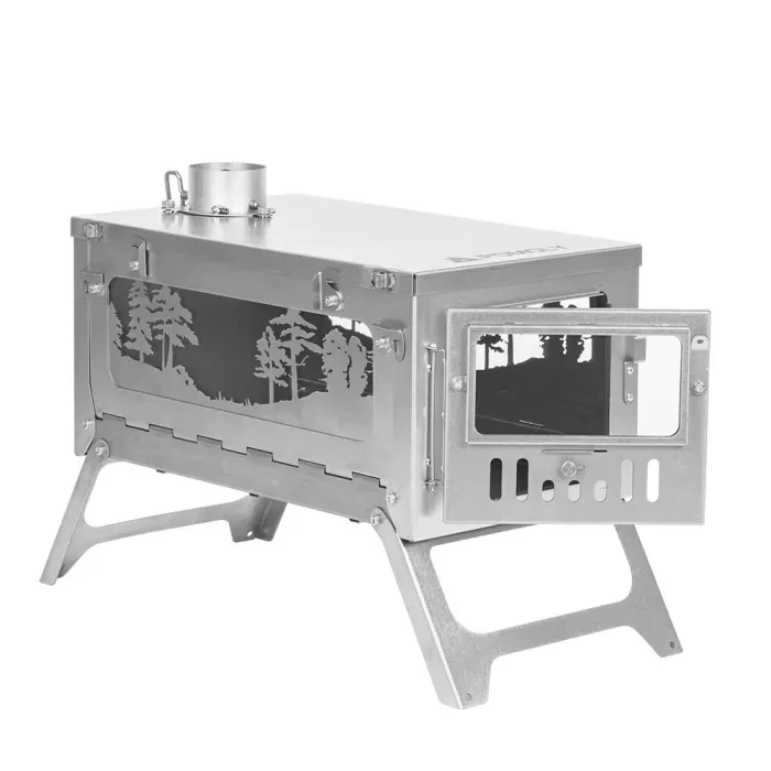 T1 Woods Night | Fastfold Titan Holzofen für Camping und Jagd | POMOLY   Winter Edition