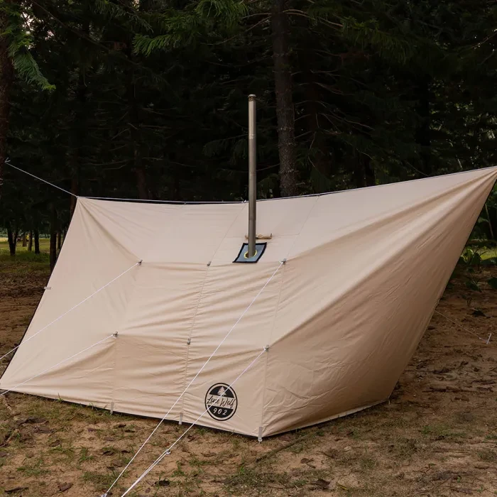 Rhombus Hängematte Heißes Zelt | Canvas Hängematte Tarp mit Herd Jack für  Hängematte Camping