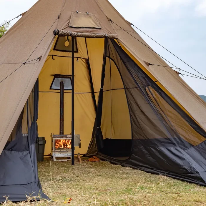 Bromance 70 Tipi Holzofenzelt für 4-6 Personen (3 Herdheber) | POMOLY  Neuankömmling