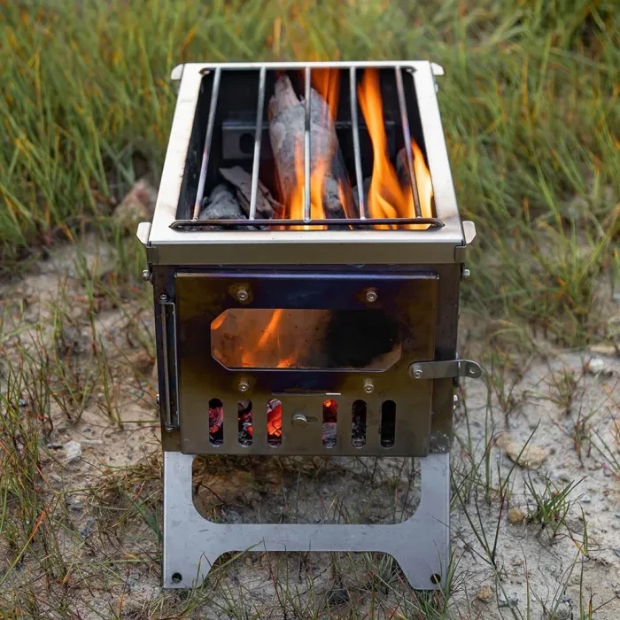 T-Brick Mini | Tragbarer Titanholzofen für Solo Hot Tent Camping | POMOLY  Neue Serie