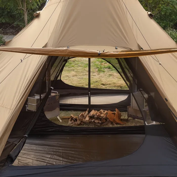 Bromance 70 Tipi Holzofenzelt für 4-6 Personen (3 Herdheber) | POMOLY  Neuankömmling