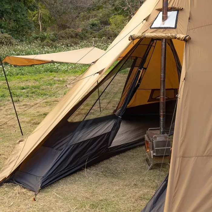 Bromance 70 Tipi Holzofenzelt für 4-6 Personen (3 Herdheber) | POMOLY  Neuankömmling
