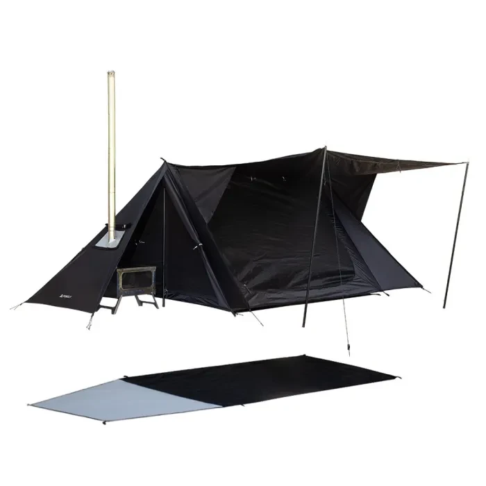 STOVEHUT BLACK Shelter Hot Tent mit Stove Jack | Camping Hot Tent | POMOLY Neuankömmling