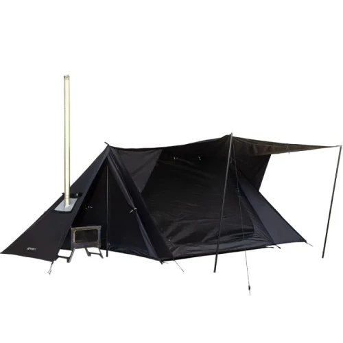 STOVEHUT BLACK Shelter Hot Tent mit Stove Jack | Camping Hot Tent | POMOLY Neuankömmling