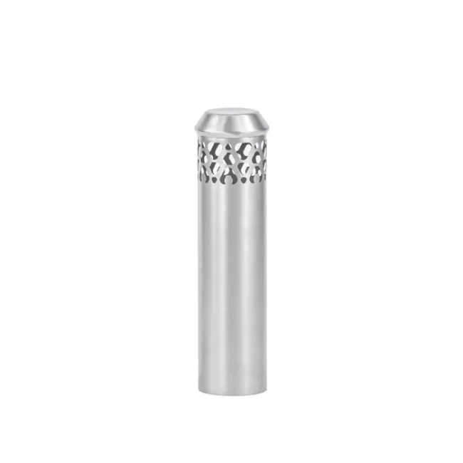 Φ2,36 Zoll x 9,84 Zoll (Φ6 cm x 25 cm) Oberteil aus Titan-Schornstein mit Funkenfänger | POMOLY