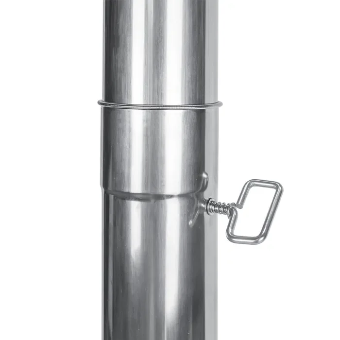 Φ2,76 Zoll x 11,8 Zoll (Φ7 cm x 30 cm) Luftstromregler Schornsteinabschnitt | für Zeltöfen mit Schornsteinrohren mit 2,76 Zoll / 7 cm Durchmesser | POMOLY