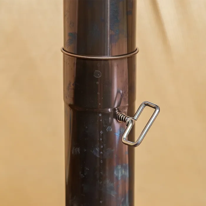 Φ2,76 Zoll x 11,8 Zoll (Φ7 cm x 30 cm) Luftstromregler Schornsteinabschnitt | für Zeltöfen mit Schornsteinrohren mit 2,76 Zoll / 7 cm Durchmesser | POMOLY