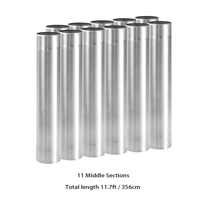 Φ2.76in x 14.17in (Φ7cm x 36cm) Titanverlängerung Mittelteil Schornstein-Set | POMOLY Neuankömmling 2023
