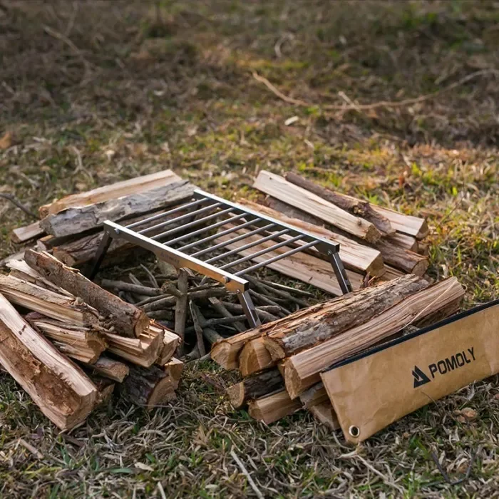 TG Grill Ultraleichter Titan-Klappgrillrost | POMOLY