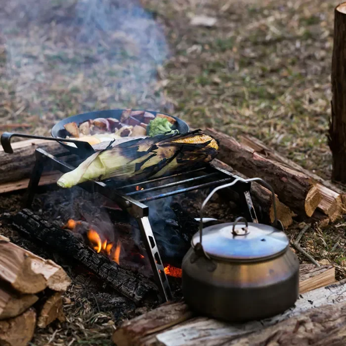 TG Grill Ultraleichter Titan-Klappgrillrost | POMOLY