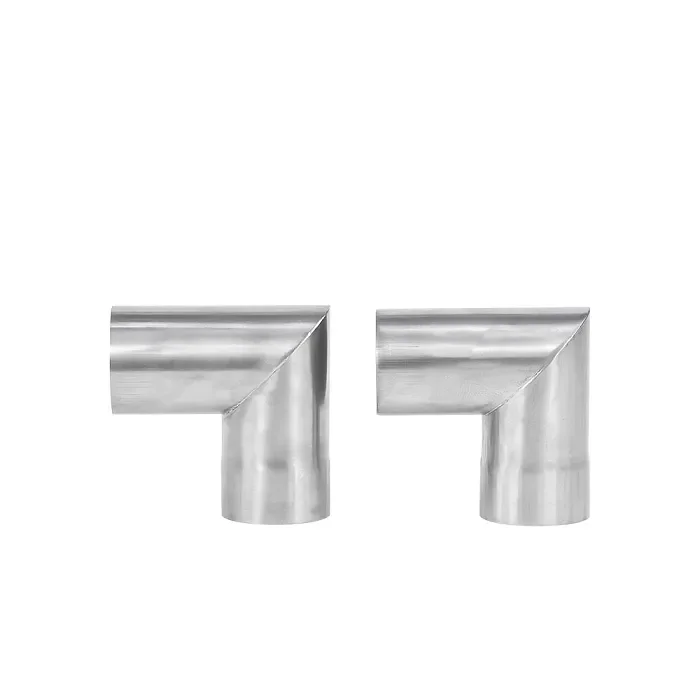 45/90 Grad Titan-Schornsteinabschnitt | Φ2,76 Zoll x 2 Abschnitte (Φ7 cm) Titan-Ofenrohr für Holzofen | POMOLY