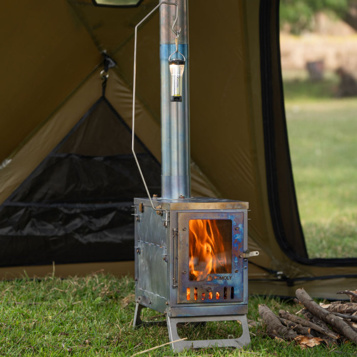 X-Ti | Doppelfaltbarer Titan-Holzofen | POMOLY Neuheit