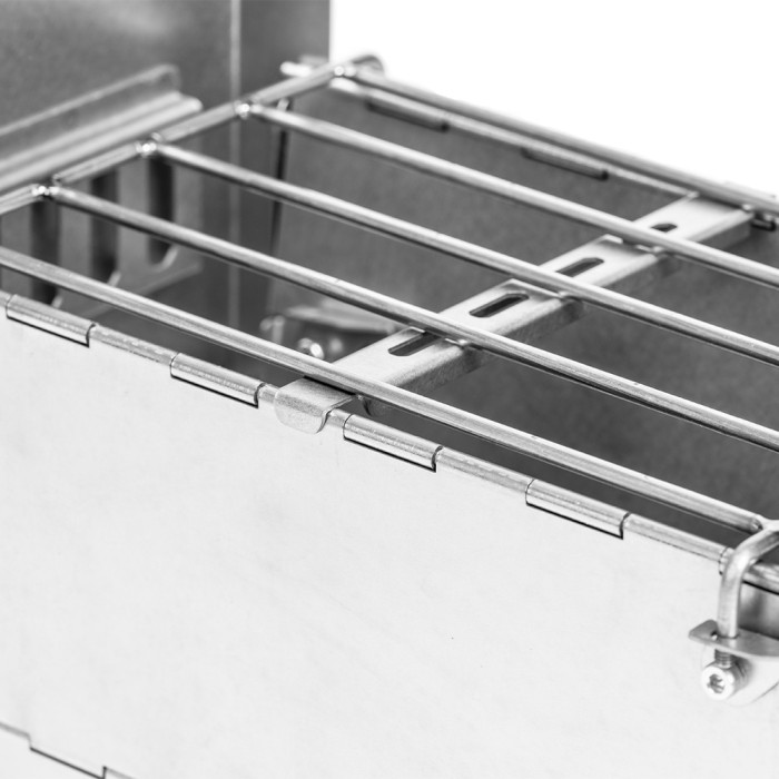 Titanium-Campinggrill & Seitliche Ablagen | 2-in-1 Zubehör für X-Ti Serie Ofen | POMOLY Neuheit