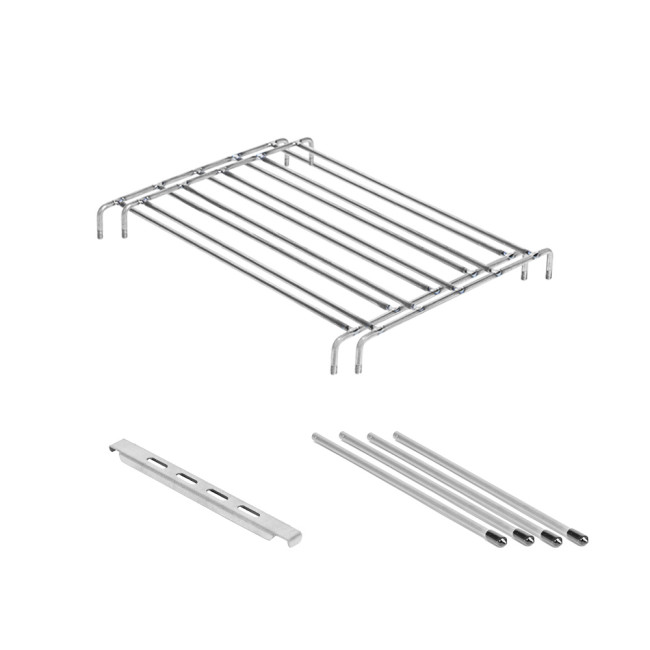 Titanium-Campinggrill & Seitliche Ablagen | 2-in-1 Zubehör für X-Ti Serie Ofen | POMOLY Neuheit