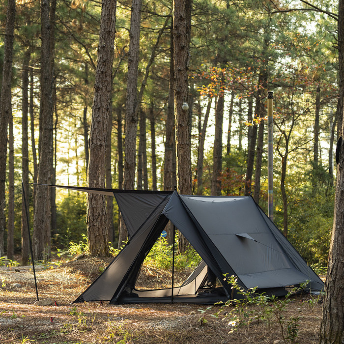 STOVEHUT 20 Blau-Grau | Shelter Hot Tent | POMOLY Neuheit