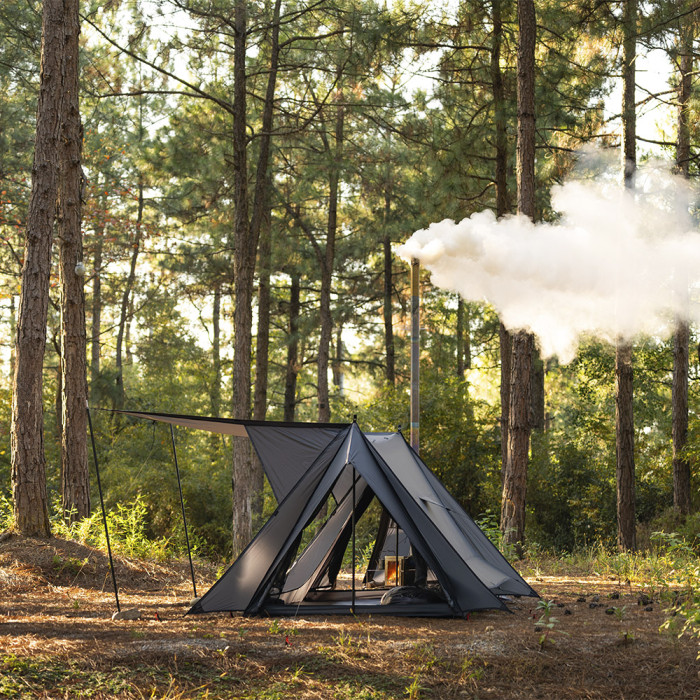 STOVEHUT 20 Blau-Grau | Shelter Hot Tent | POMOLY Neuheit