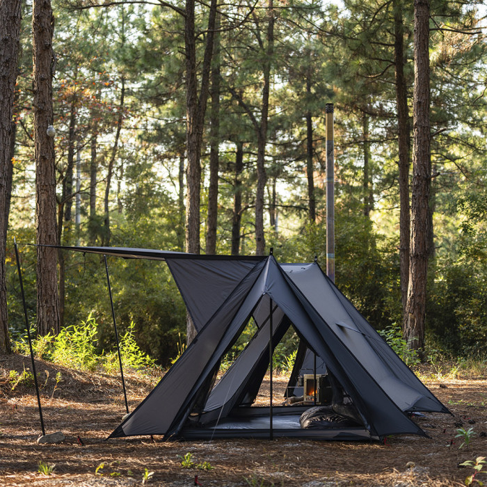 STOVEHUT 20 Blau-Grau | Shelter Hot Tent | POMOLY Neuheit