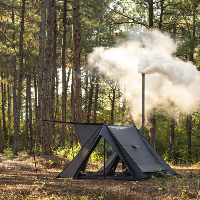 STOVEHUT 20 Blau-Grau | Shelter Hot Tent | POMOLY Neuheit