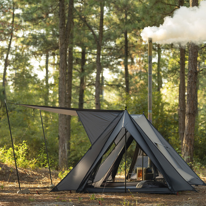 STOVEHUT 20 Blau-Grau | Shelter Hot Tent | POMOLY Neuheit