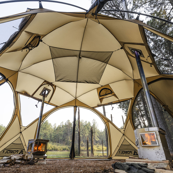 Sphere X8 Lite | Selbststehendes Kuppel-Hot-Tent für 8 Personen | POMOLY Neuheit