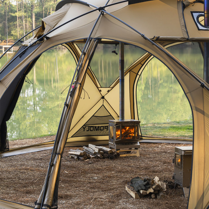 Sphere X8 Lite | Selbststehendes Kuppel-Hot-Tent für 8 Personen | POMOLY Neuheit