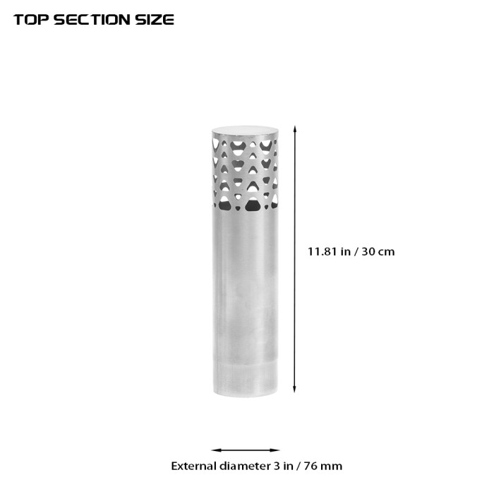 Φ2,76 Zoll – 3 Zoll (Φ70 mm – 76 mm) Titan-Rohrsatz | Abnehmbarer Kamin mit variablem Durchmesser | POMOLY Neuankömmling 2025