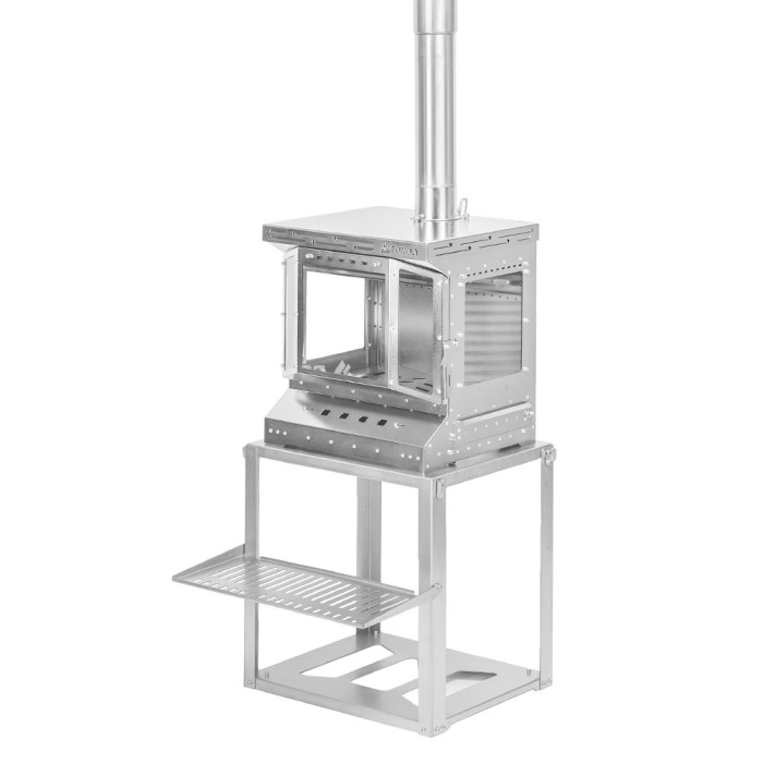 Reactor Ti Spiegelversion | Titan-Holzofen | Camping-Zeltofen | POMOLY Neuheit