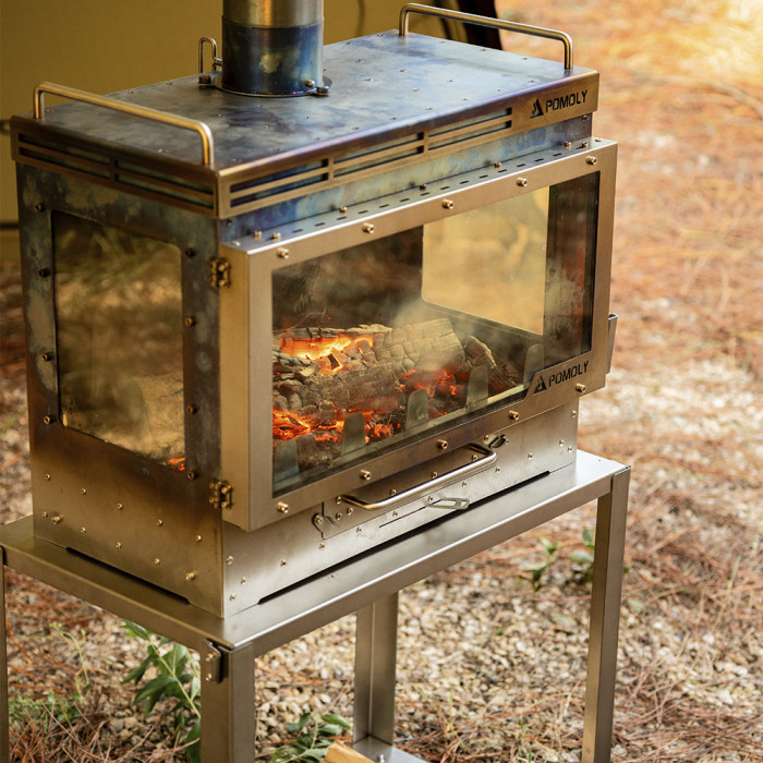 Dweller Ti Ultra 3 – Titan-Camping-Holzofen mit Basis | POMOLY Neuheit