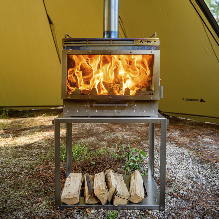 Dweller Ti Ultra 3 – Titan-Camping-Holzofen mit Basis | POMOLY Neuheit