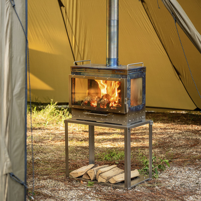 Dweller Ti Ultra 3 – Titan-Camping-Holzofen mit Basis | POMOLY Neuheit