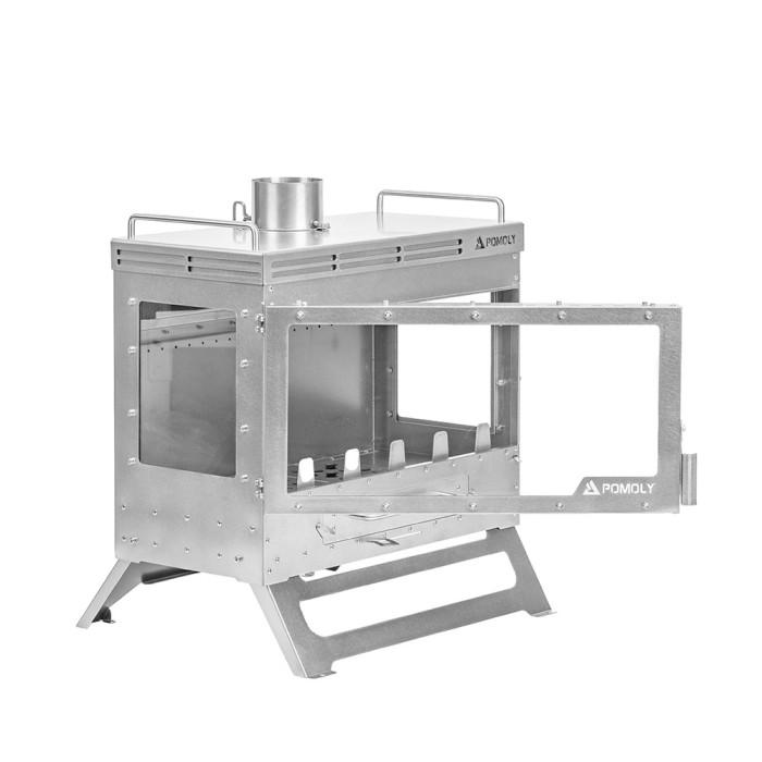 Dweller Ti Ultra 3 – Titan-Camping-Holzofen mit Basis | POMOLY Neuheit