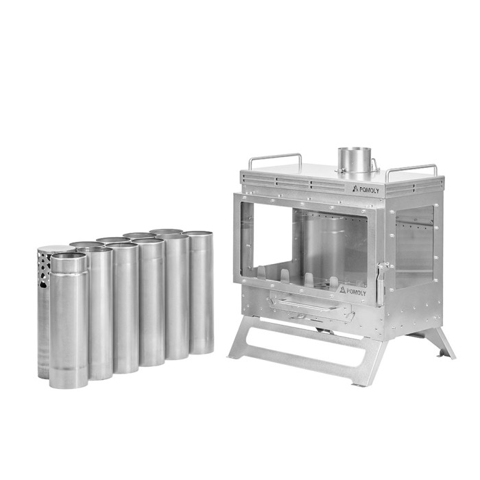 Dweller Ti Ultra 3 – Titan-Camping-Holzofen mit Basis | POMOLY Neuheit