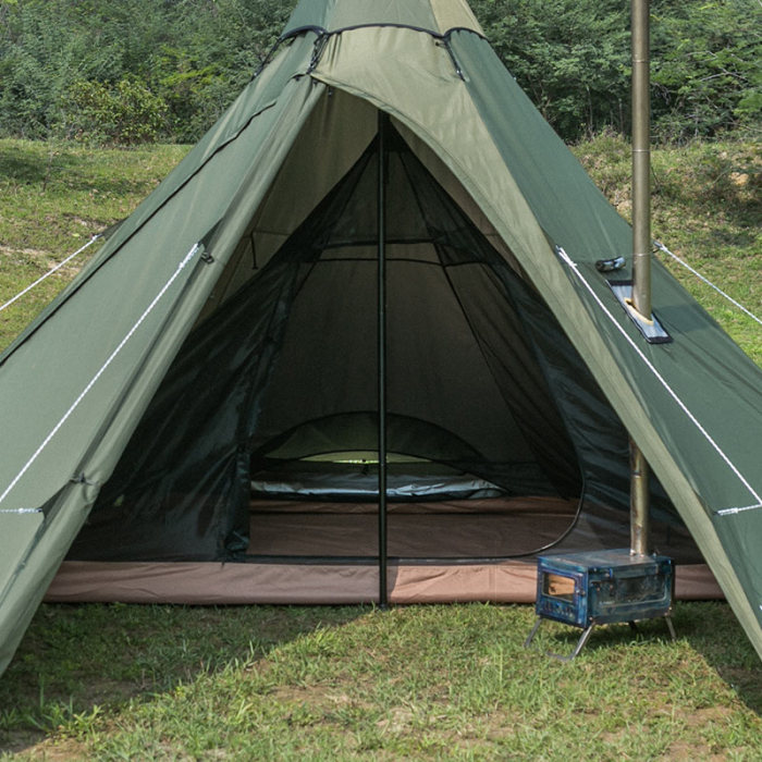MANTA Tipi 帳篷 帶爐子煙囪插孔 2-4 人熱帳篷露營