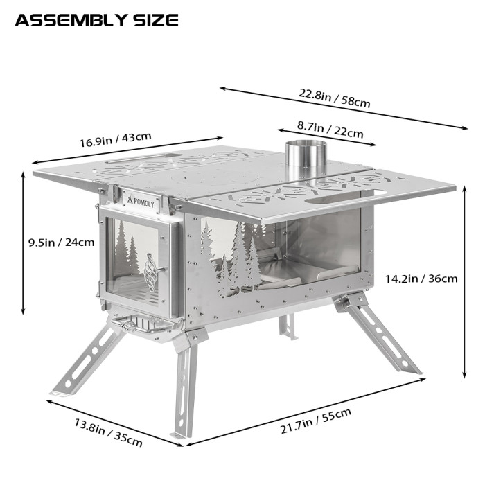 Oroqen Max 3 柴火爐 | 用於熱帳篷露營的便攜式爐灶 | POMOLY 2023新品上架