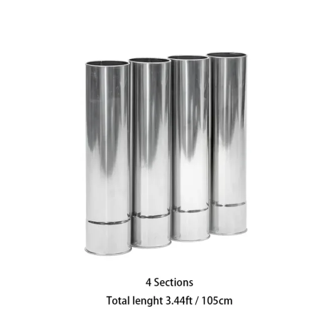 Φ2.76 英寸 x 11.81 英寸（Φ7 厘米 x 30 厘米）煙囪延長套件 | 不銹鋼爐管套裝| POMOLY