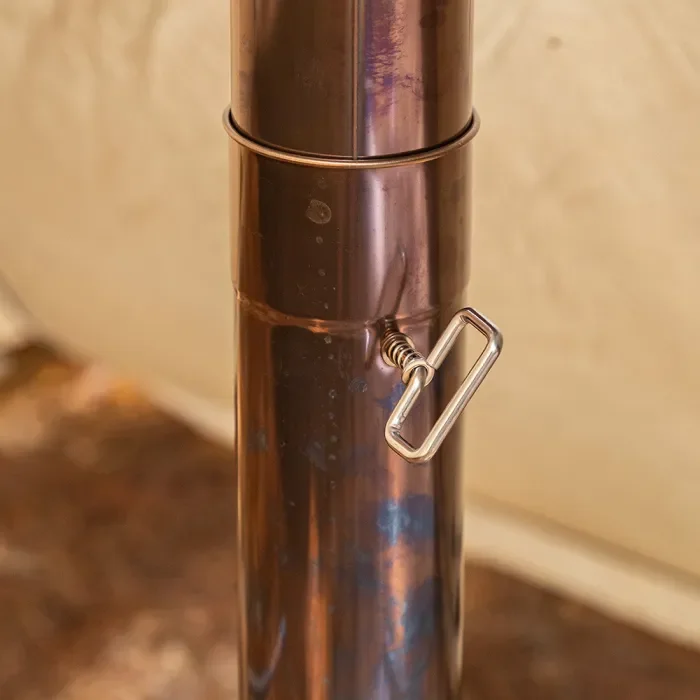 Φ2.76in x 11.8in (Φ7cm x 30cm) 氣流控制器煙囪部分 | 適用於帶 2.76 英寸/7 厘米直徑煙囪管的帳篷爐 | POMOLY