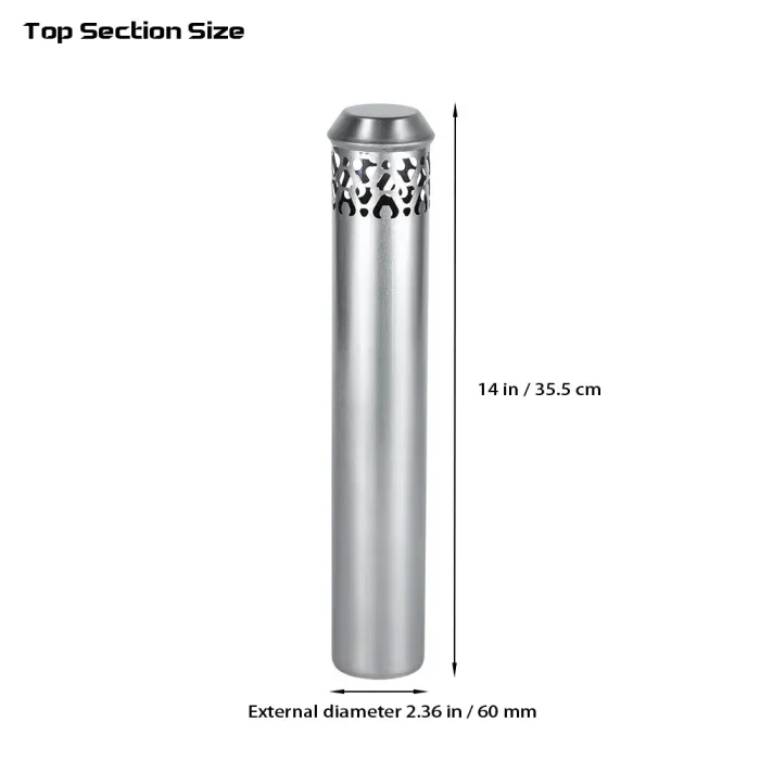 Φ2.36in x 14.17in (Φ6cm x 36cm) 鈦爐管套裝2.0版本| 可拆卸組裝式爐煙囪非滾動實心截面煙道| POMOLY