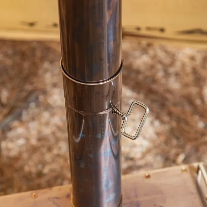 Φ2.76in x 11.8in (Φ7cm x 30cm) 氣流控制器煙囪部分 | 適用於帶 2.76 英寸/7 厘米直徑煙囪管的帳篷爐 | POMOLY