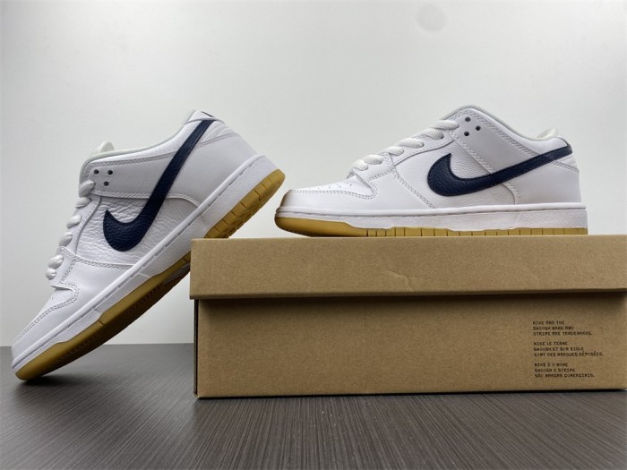 Nike Dunk SB Low Orange Label White Navy CZ2249-100