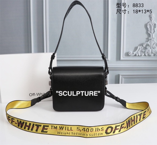 O*ff W*hite Bag Top Quality 18×16×9CM