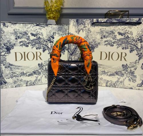 D*ior Top Bag 17*8*14cm
