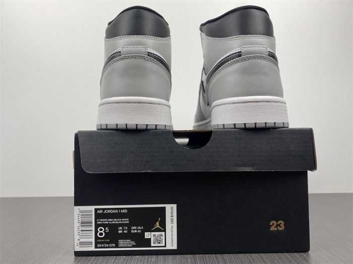 Air Jordan 1 Mid “Light Smoke Grey” 554724-078