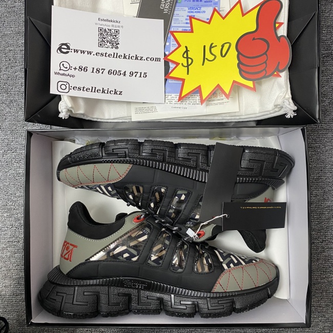 Men Women V*ersace Top Sneakers