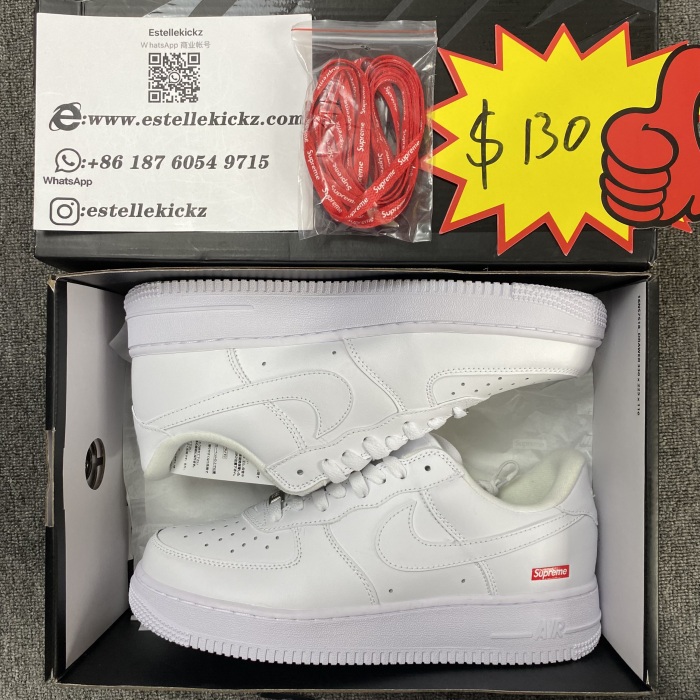 S*upreme x N*ike A*ir Force 1 Low CU9225 100