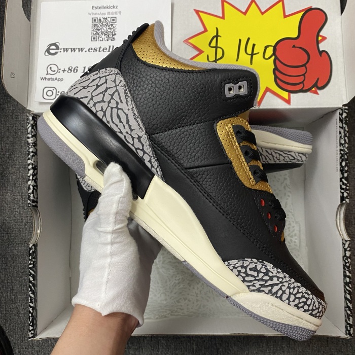 Air Jordan 3 WMNS “Black Gold” CK9246-067