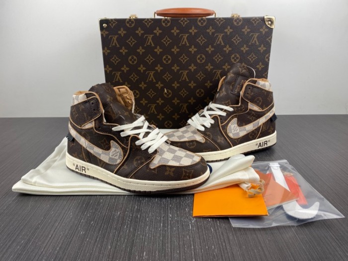 O*FF-W*HITE x Air Jordan 1 L*V Top Sneakers