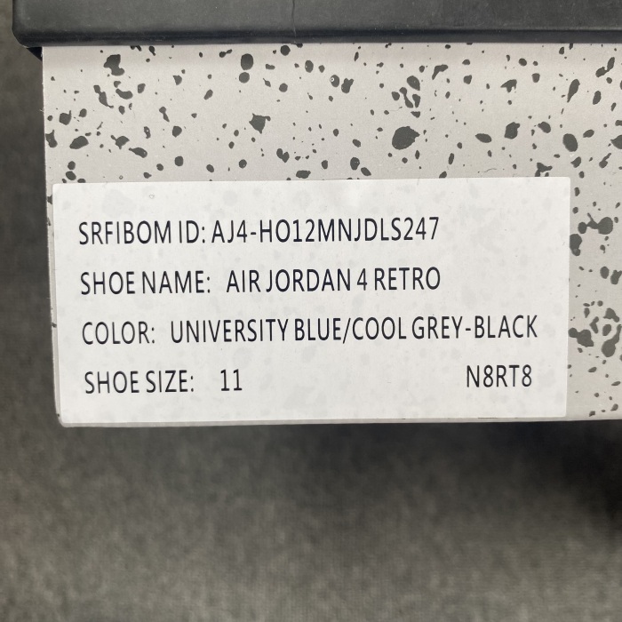 Air Jordan 4 Retro UNC PE   AJ4 1032070